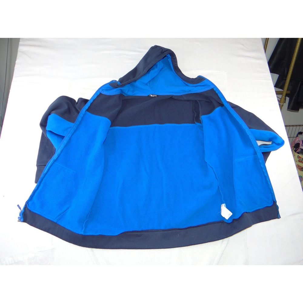 The North Face Mens Full Zip Hoodie Blue Colorblock Performance Fleece Size M - Picture 4 of 7
